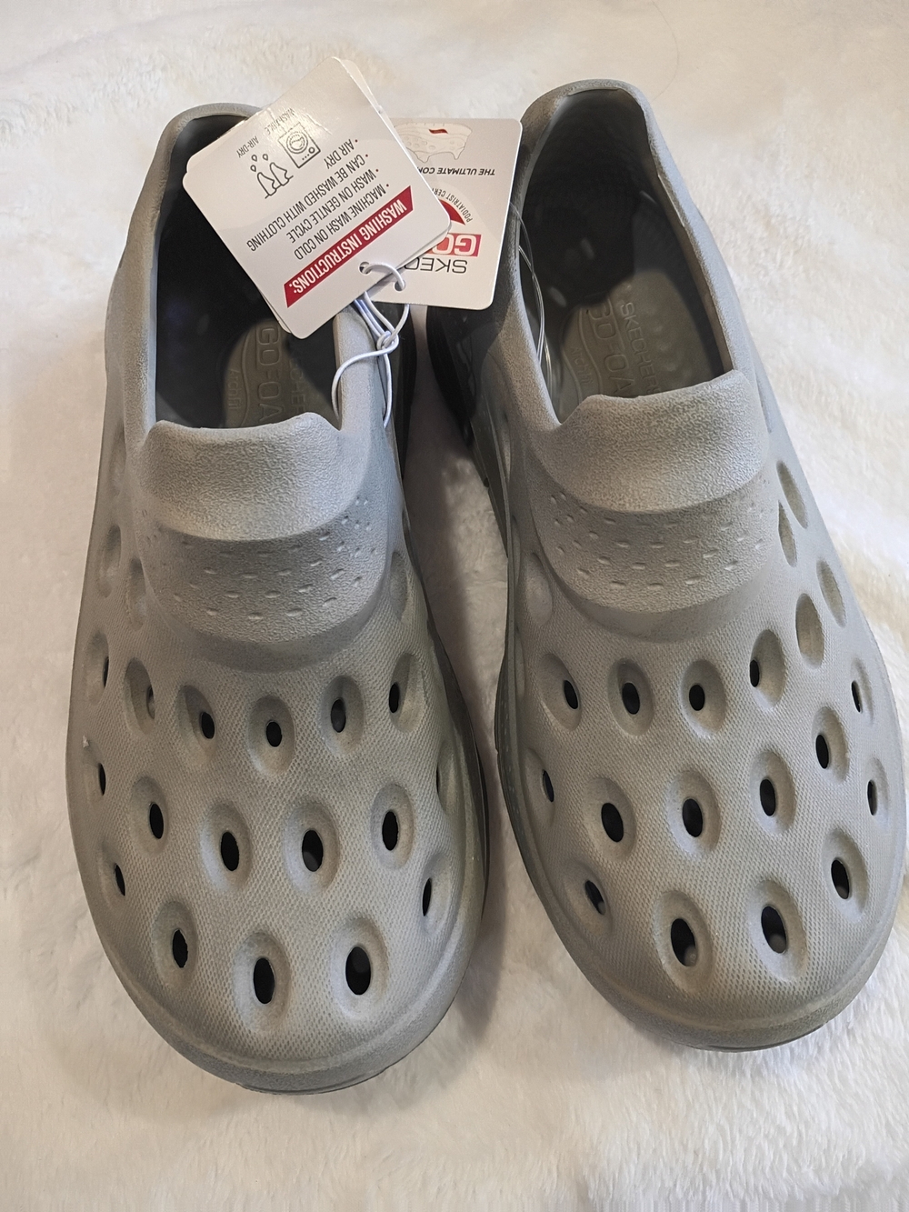 Skechers Kids Grey Slip-On Ventilated Water-Ready Shoes